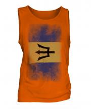 Barbados Faded Flag Mens Vest