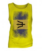 Barbados Faded Flag Mens Vest