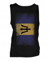 Barbados Faded Flag Mens Vest