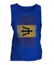 Barbados Faded Flag Mens Vest