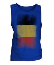 Belgium Faded Flag Mens Vest