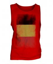 Belgium Faded Flag Mens Vest