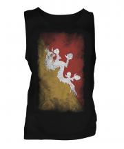 Bhutan Faded Flag Mens Vest