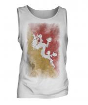 Bhutan Faded Flag Mens Vest