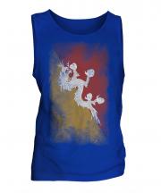 Bhutan Faded Flag Mens Vest