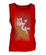 Bhutan Faded Flag Mens Vest