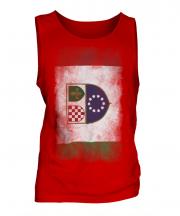 Bosnia And Herzegovina Federation Faded Flag Mens Vest