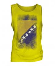 Bosnia And Herzegovina Faded Flag Mens Vest