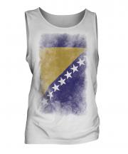Bosnia And Herzegovina Faded Flag Mens Vest