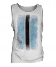 Botswana Faded Flag Mens Vest