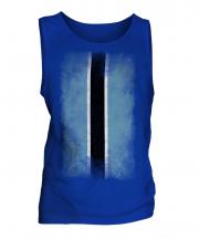 Botswana Faded Flag Mens Vest