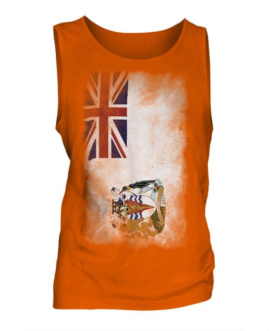 British Antartic Territory Faded Flag Mens Vest