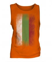 Bulgaria Faded Flag Mens Vest