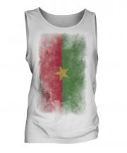 Burkina Faso Faded Flag Mens Vest