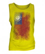 Burma Faded Flag Mens Vest