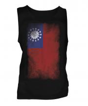 Burma Faded Flag Mens Vest