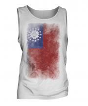 Burma Faded Flag Mens Vest