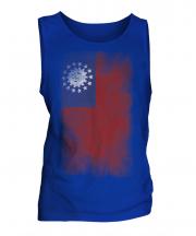 Burma Faded Flag Mens Vest