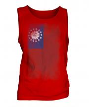 Burma Faded Flag Mens Vest