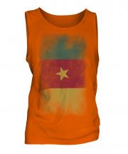 Cameroon Faded Flag Mens Vest