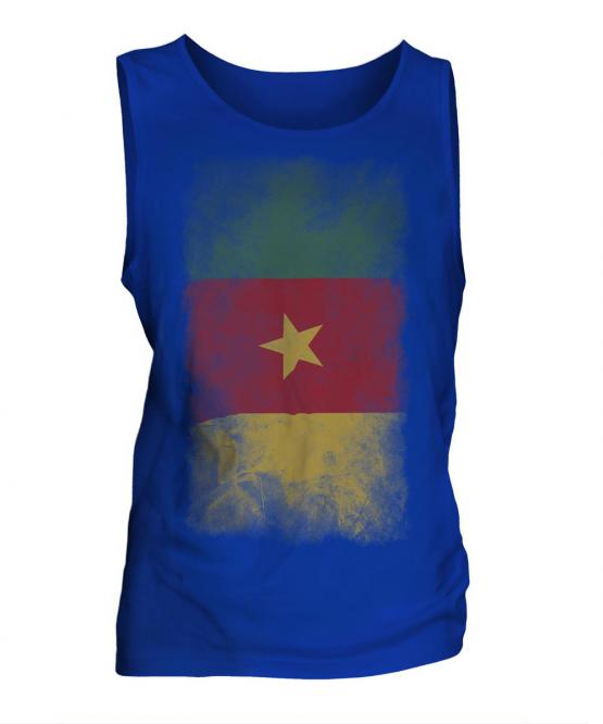 Cameroon Faded Flag Mens Vest