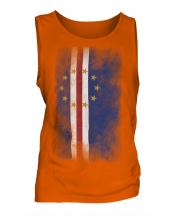 Cape Verde Faded Flag Mens Vest