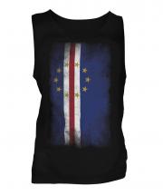 Cape Verde Faded Flag Mens Vest