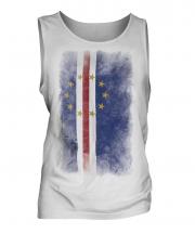 Cape Verde Faded Flag Mens Vest