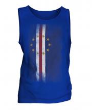Cape Verde Faded Flag Mens Vest