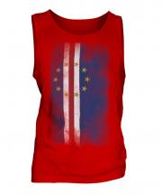 Cape Verde Faded Flag Mens Vest