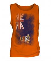 Cayman Islands Faded Flag Mens Vest