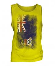 Cayman Islands Faded Flag Mens Vest