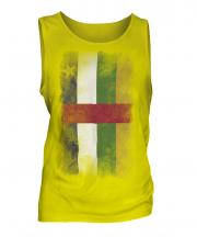 Central African Republic Faded Flag Mens Vest