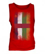 Central African Republic Faded Flag Mens Vest