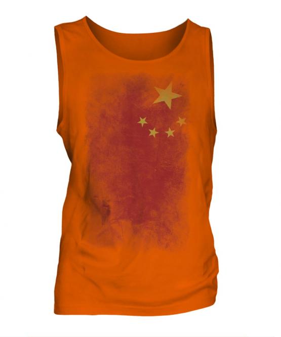 China Faded Flag Mens Vest