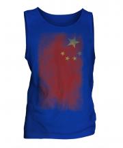 China Faded Flag Mens Vest