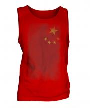 China Faded Flag Mens Vest