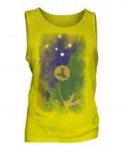 Christmas Island Faded Flag Mens Vest