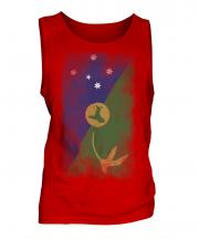 Christmas Island Faded Flag Mens Vest