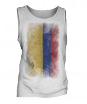 Colombia Faded Flag Mens Vest