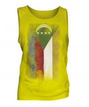 Comoros Faded Flag Mens Vest