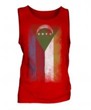 Comoros Faded Flag Mens Vest