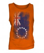 Cook Islands Faded Flag Mens Vest