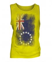 Cook Islands Faded Flag Mens Vest