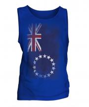 Cook Islands Faded Flag Mens Vest