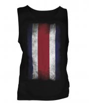 Costa Rica Faded Flag Mens Vest