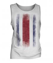 Costa Rica Faded Flag Mens Vest