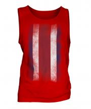 Costa Rica Faded Flag Mens Vest