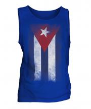 Cuba Faded Flag Mens Vest