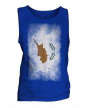 Cyprus Faded Flag Mens Vest